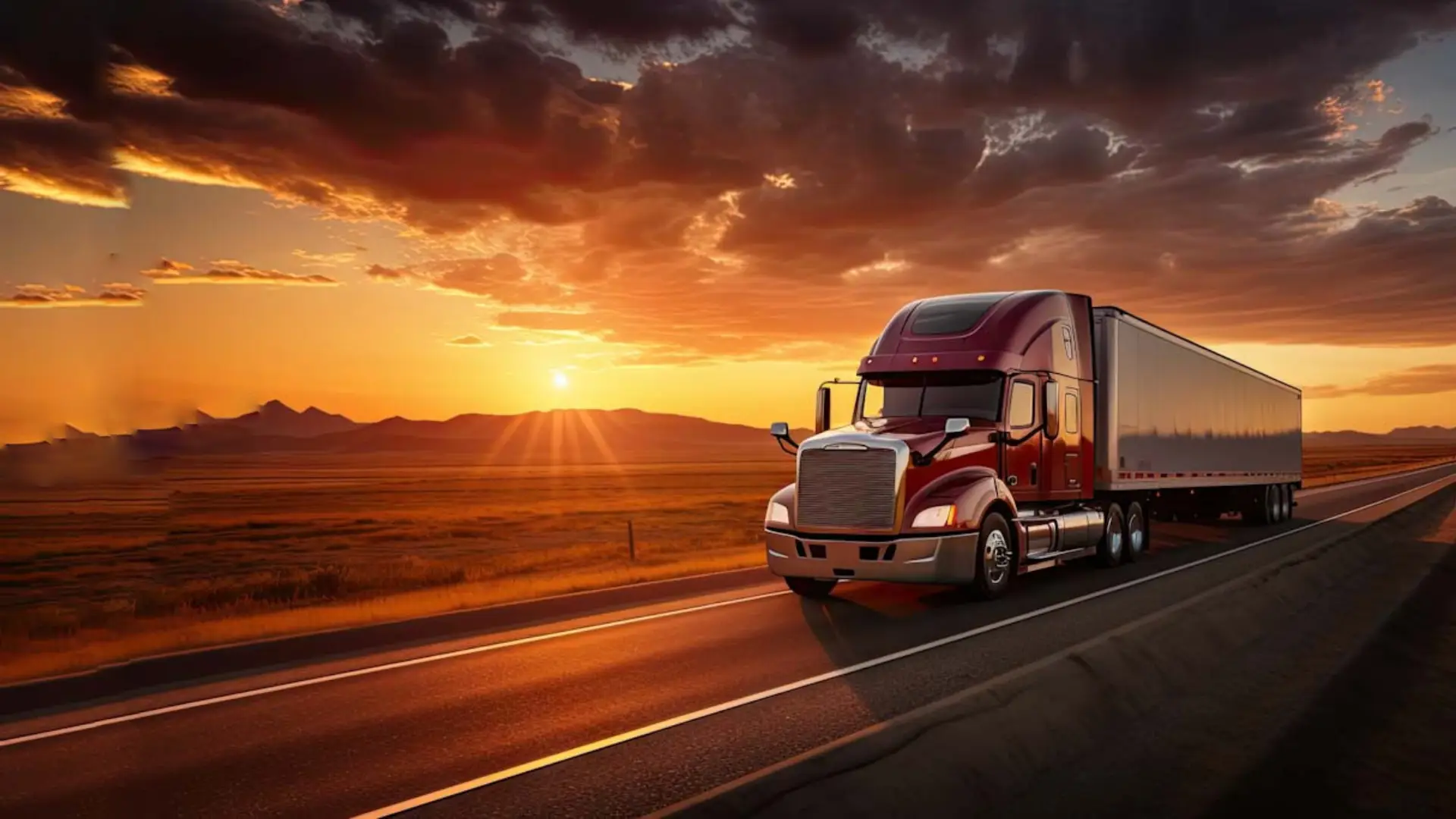 Luxury logistics truck on the road